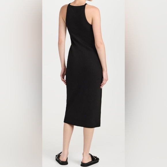 🖤 Timeless Elegance | Old Navy Black Ribbed Halter‎ Midi Dress (M) ✨ - Picture 2 of 7